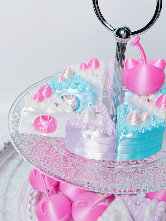 Alien Cat Cake Keychain