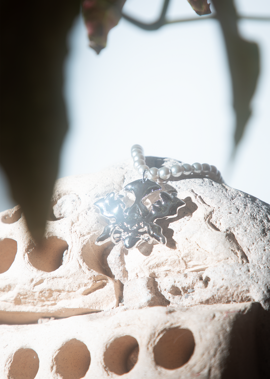 3D printed silver-plated beetle inspired resin necklace/jewelry