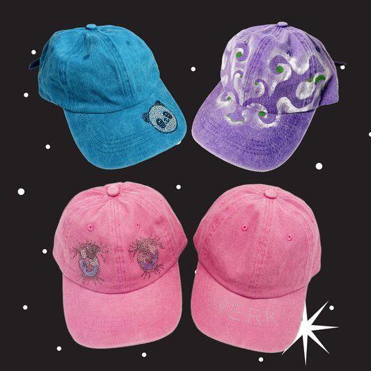 Rhinestone & Hand Painted Hats