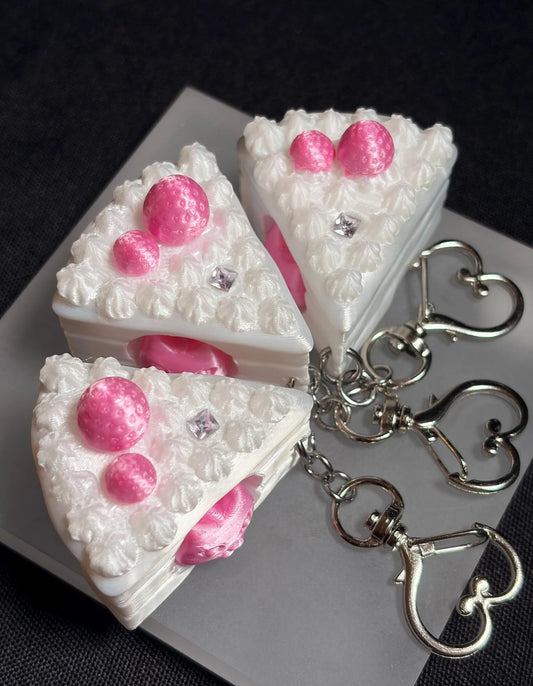 Alien Cat Cake Keychain