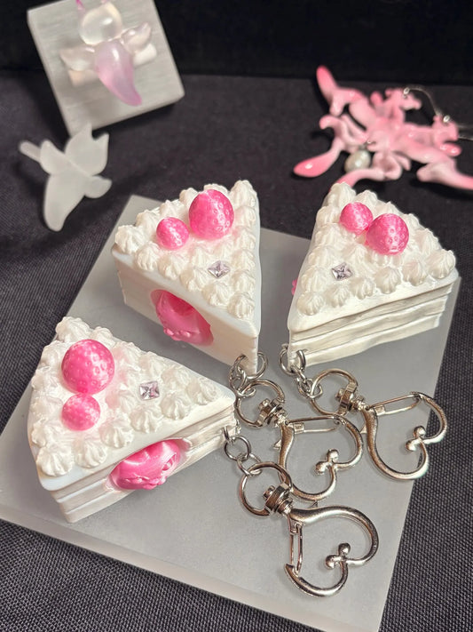 Alien Cat Cake Keychain